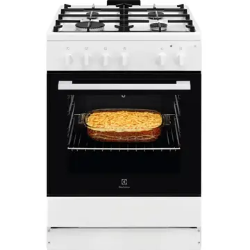 Electrolux LKG604014W Aragaz Gaz, 60 cm, 4 arzatoare, 59 L, Alb