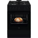 Electrolux LKG604013K Aragaz Gaz, 60 cm, 4 arzatoare, 59 L, Negru