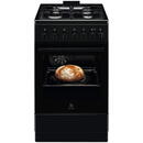 Electrolux LKK520022K, Mixt, 4 arzatoare, Siguranta plita, Aprindere integrata, Timer mecanic, Iluminare cuptor, Grill, Clasa A, 50 cm, Negru
