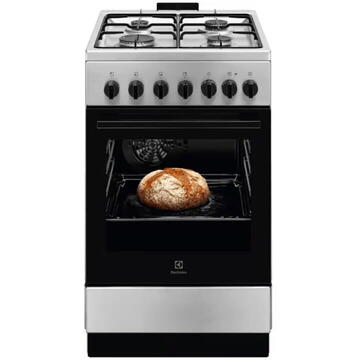 Electrolux LKK520022X, Mixt, 4 arzatoare , Siguranta plita, Aprindere integrata, Cuptor electric, SteamBake, AirFry, Timer, Grill electric, Clasa A, 50 cm, Inox