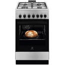 Electrolux LKK520022X, Mixt, 4 arzatoare , Siguranta plita, Aprindere integrata, Cuptor electric, SteamBake, AirFry, Timer, Grill electric, Clasa A, 50 cm, Inox