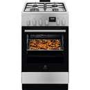 Electrolux LKK560222X , Mixt, 4 arzatoare gaz, Gratare de fonta, Cuptor electric, SteamBake, AirFry, Timer electronic, Grill electric, Clasa A, 50cm, culoare inox