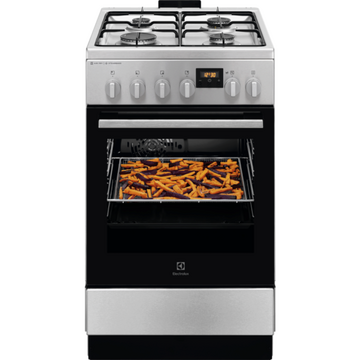 Electrolux LKK564221X, Mixt, 4 arzatoare, Cuptor electric, Autocuratare catalitica, SteamBake, AirFry, Timer, Grill electric, Clasa A, 50 cm, Inox