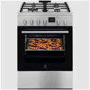 Electrolux LKK660220X, Mixt, 4 arzatoare , Siguranta plita, Aprindere integrata, Cuptor electric, Plus Steam, AirFry, Timer, Grill electric, Clasa A, 60 cm, Inox