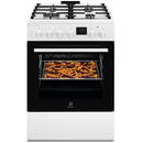 Electrolux LKK664220W, Mixt, 4 arzatoare, SteamBake-gatire cu abur; AirFry, Autocuratare Catalitica, Timer mecanic, Aprindere integrata plita si cuptor, Grill Electric, Rotisor, Iluminare cuptor, 60 cm, Alb