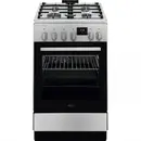 Aragaz mixt AEG CKB56490BM, SteamBake-gatire cu abur, AirFry, 50 cm, 4 arzatoare gaz, 58 litri, Clasa A, Inox
