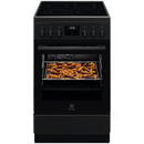 Electrolux LKR564276K, Vitroceramica, 4 zone de gatit, SteamBake, Timer cu display electronic, Autocuratare catalitica, Iluminare cuptor, Grill, Clasa A, 50 cm, Negru mat