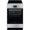 AEG CIB56491BM, Electric, Inductie 4 zone de gatit, Booster, SteamBake, AirFry, Timer cu display electronic, Grill, Clasa A, 50 cm, Inox