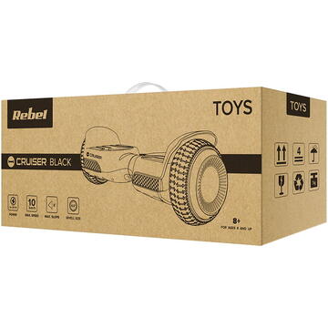 SCOOTER HOVERBOARD CRUISER BLACK REBEL