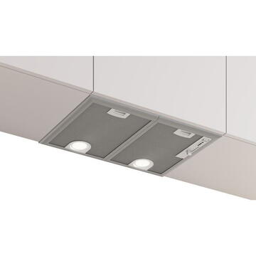 Hota Bosch Serie 4 DHL555BM cooker hood Built-in Metallic, Silver 604 m³/h