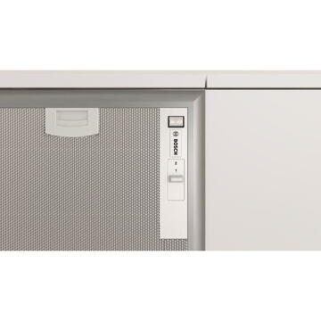 Hota Bosch Serie 4 DHL555BM cooker hood Built-in Metallic, Silver 604 m³/h