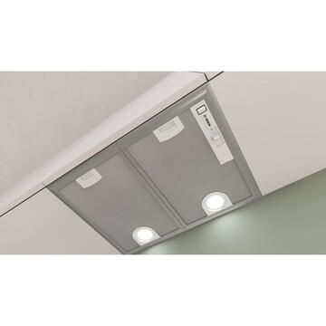 Hota Bosch Serie 4 DHL555BM cooker hood Built-in Metallic, Silver 604 m³/h
