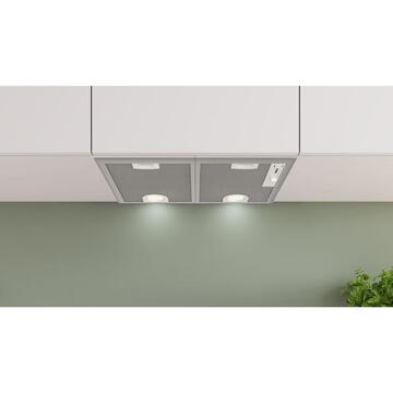 Hota Bosch Serie 4 DHL555BM cooker hood Built-in Metallic, Silver 604 m³/h