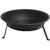 Adler Garden Fire Pit 55 cm with Grate, Steel Outdoor Fire Bowl for Wood and Wood Briquettes, Fire Pit