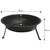 Adler Garden Fire Pit 55 cm with Grate, Steel Outdoor Fire Bowl for Wood and Wood Briquettes, Fire Pit