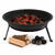Adler Garden Fire Pit 55 cm with Grate, Steel Outdoor Fire Bowl for Wood and Wood Briquettes, Fire Pit