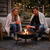 Adler Garden Fire Pit 55 cm with Grate, Steel Outdoor Fire Bowl for Wood and Wood Briquettes, Fire Pit