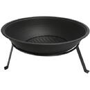 Adler Garden Fire Pit 55 cm with Grate, Steel Outdoor Fire Bowl for Wood and Wood Briquettes, Fire Pit