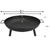 Adler Garden Fire Pit 58 cm, Steel Outdoor Fire Bowl for Wood and Wood Briquettes,