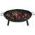 Adler Garden Fire Pit 58 cm, Steel Outdoor Fire Bowl for Wood and Wood Briquettes,
