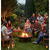 Adler Garden Fire Pit 58 cm, Steel Outdoor Fire Bowl for Wood and Wood Briquettes,