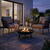Adler Garden Fire Pit 58 cm, Steel Outdoor Fire Bowl for Wood and Wood Briquettes,