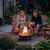 Adler Garden Fire Pit 58 cm, Steel Outdoor Fire Bowl for Wood and Wood Briquettes,