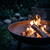 Adler Garden Fire Pit 58 cm, Steel Outdoor Fire Bowl for Wood and Wood Briquettes,