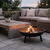 Adler Garden Fire Pit 58 cm, Steel Outdoor Fire Bowl for Wood and Wood Briquettes,