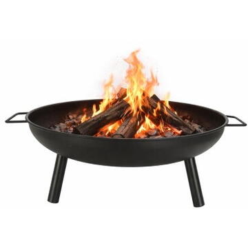 Adler Garden Fire Pit 58 cm, Steel Outdoor Fire Bowl for Wood and Wood Briquettes,