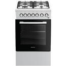 Aragaz Arctic ACM5611DTL Aragaz Mixt, 4 arzatoare, Cuptor Electric, Alb