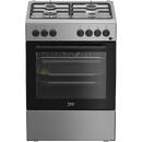 Beko FBSE62120XD Aragaz Mixt, 85 cm, 4 arz., Inox