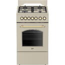 Beko FSE52135DCRSN Aragaz Mixt, 85 cm, 4 arz., Crem