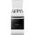 Hansa FCMW581009 Aragaz Mixt, 4 arzatoare, Cuptor Electric, 62 L, Alb