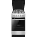 Hansa FCMX581009, 4 arzatoare, Mixt, Curatare abur, Grill, Clasa A, 50 cm, Inox