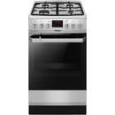 Hansa FCMX5825092, Mixt, 4 arzatoare, Aprindere electrica, Dispozitiv siguranta, 65 l, Grill, Timer, Clasa A, 50 cm, Inox