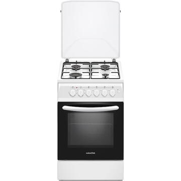 NobeLTek Cooking NLT 5604A/E1 Aragaz Mixt, 50 cm, 4 arz., Alb
