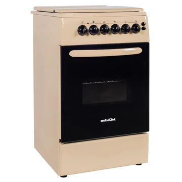 NobeLTek Cooking NLT 5604B/E1 Aragaz Mixt, 50 cm, 4 arz., Bej
