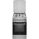NobeLTek Cooking NLT 5604IX/FE1 Aragaz Mixt, 50 cm, 4 arz., Silver