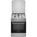NobeLTek Cooking NLT 6604IX/FE1 Aragaz Mixt, 60 cm, 4 arz., Silver