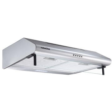 Hota NobeLTek NHO-CL60F49X - Hota de Bucatarie, 60 cm, 2 Filtre Aluminiu, Iluminare LED, Inox