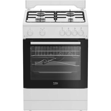 Beko FBGT62110GWO Aragaz Gaz, 85 cm, 4 arzatoare, Alb