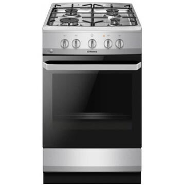 Hansa FCGX5202092 Aragaz Gaz, 50 cm, 4 arzatoare, 67 L, Inox