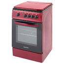 NobeLTek Cooking NLT 1065BD/G1, Gaz, 4 arzatoare, Dispozitiv siguranta plita si cuptor, 50 x 60 cm, Rosu Bordeaux