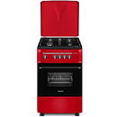 NobeLTek Cooking NLT 5551R/G1 Aragaz Gaz, 50 cm, 4 arzatoare, Rosu