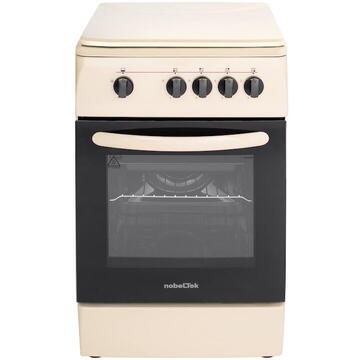 NobeLTek Cooking NLT 5601B/G1 Aragaz Gaz, 50 cm, 4 arzatoare, Bej
