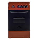 NobeLTek Cooking NLT 5601M/G1 Aragaz Gaz, 50 cm, 4 arzatoare, Maro
