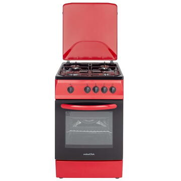 NobeLTek Cooking NLT 5601R/G1 Aragaz Gaz, 50 cm, 4 arzatoare, Rosu