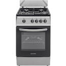NobeLTek Cooking NLT 5601S/G1 Aragaz Gaz, 50 cm, 4 arzatoare, Argintiu