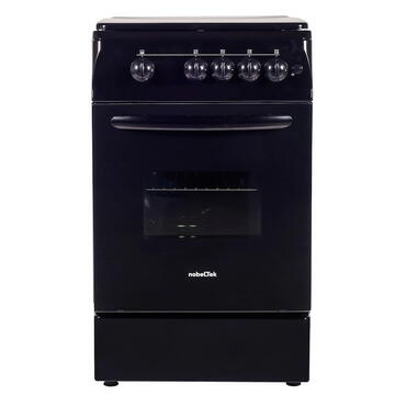 NobeLTek Cooking NLT 5602N/G1 Aragaz Gaz, 50 cm, 4 arzatoare, Negru